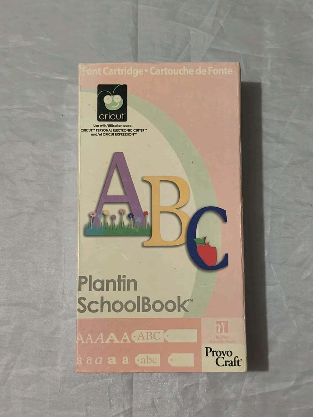 Cricut Cartridge Plantin SchoolBook COMPLETE w/ Overlay & Handbook Font Shapes